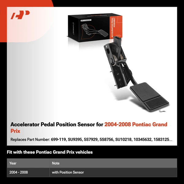 Accelerator Pedal Position Sensor for 2004-2008 Pontiac Grand Prix