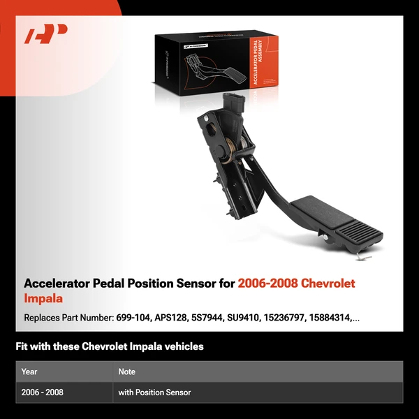 Accelerator Pedal Position Sensor for 2006-2008 Chevrolet Impala