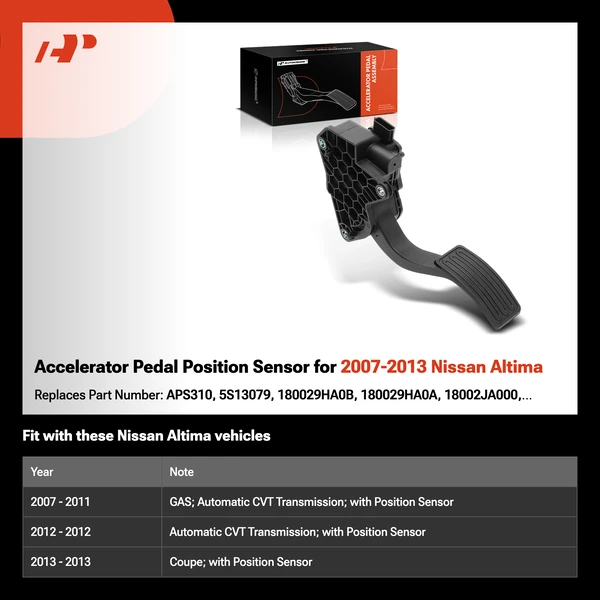 Accelerator Pedal Position Sensor for 2007-2013 Nissan Altima