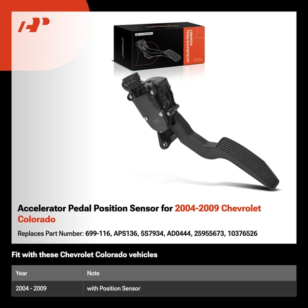 Accelerator Pedal Position Sensor for 2004-2009 Chevrolet Colorado