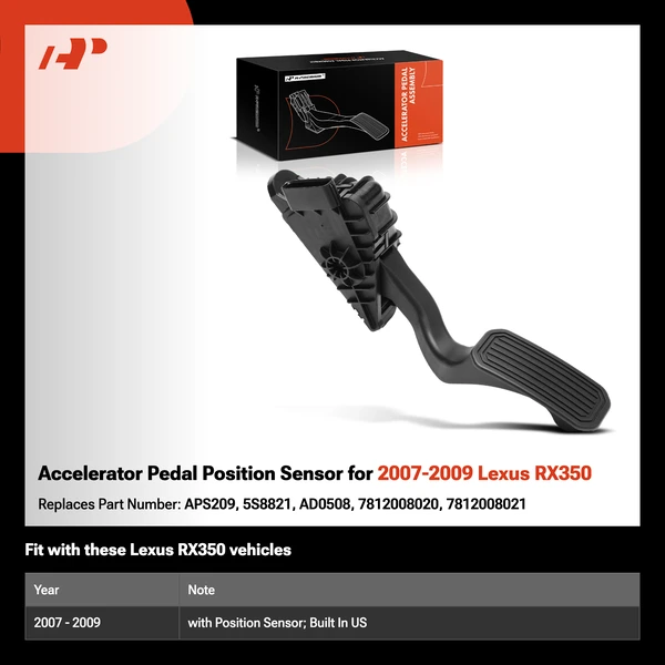 Accelerator Pedal Position Sensor for 2007-2009 Lexus RX350