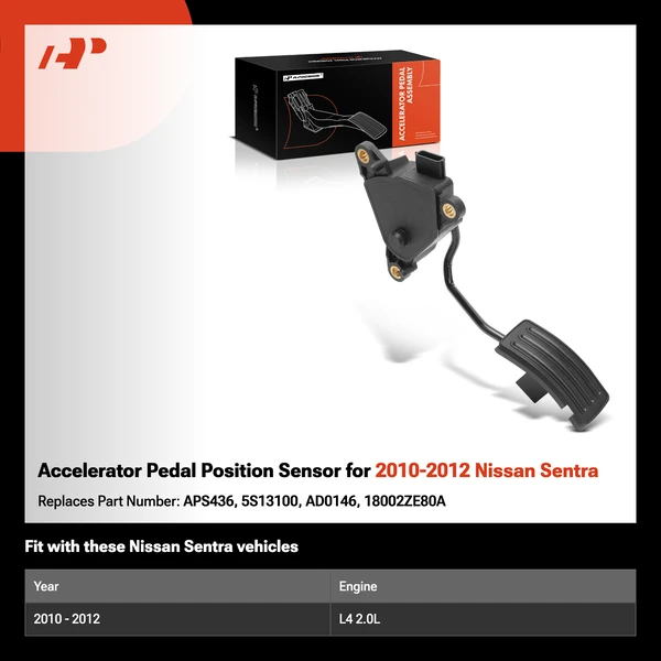 Accelerator Pedal Position Sensor for 2010-2012 Nissan Sentra
