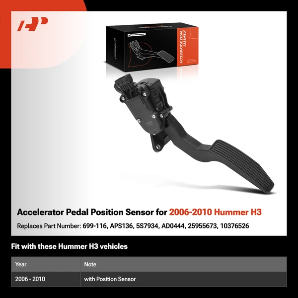 Accelerator Pedal Position Sensor for 2006-2010 Hummer H3