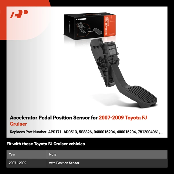 Accelerator Pedal Position Sensor for 2007-2009 Toyota FJ Cruiser