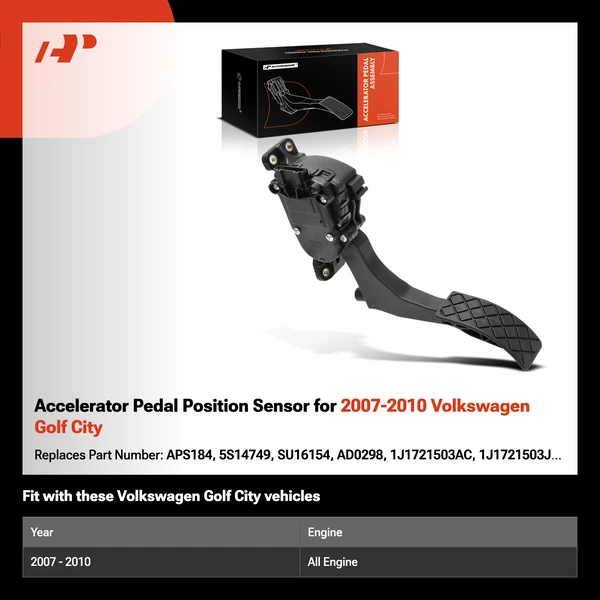 Accelerator Pedal Position Sensor for 2007-2010 Volkswagen Golf City