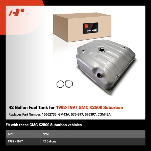 42 Gallon Fuel Tank for 1992-1997 GMC K2500 Suburban