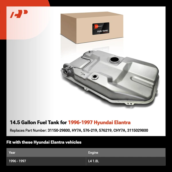 14.5 Gallon Fuel Tank for 1996-1997 Hyundai Elantra