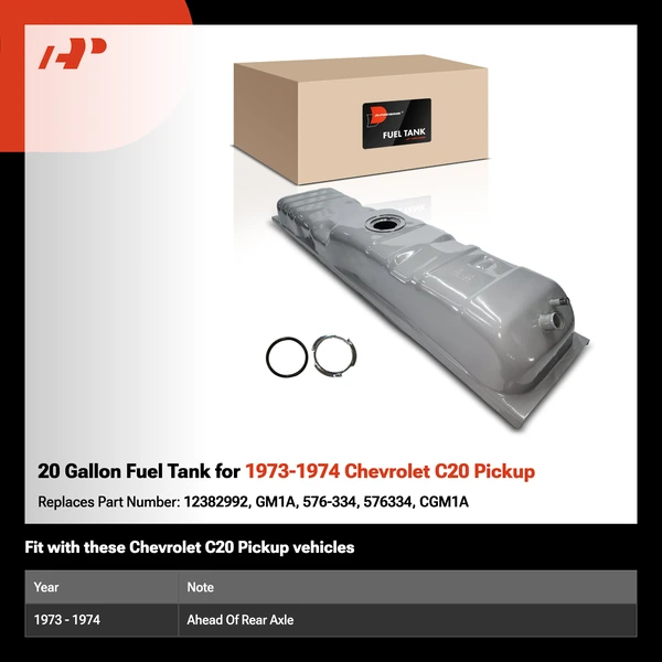 20 Gallon Fuel Tank for 1973-1974 Chevrolet C20 Pickup