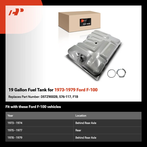 19 Gallon Fuel Tank for 1973-1979 Ford F-100