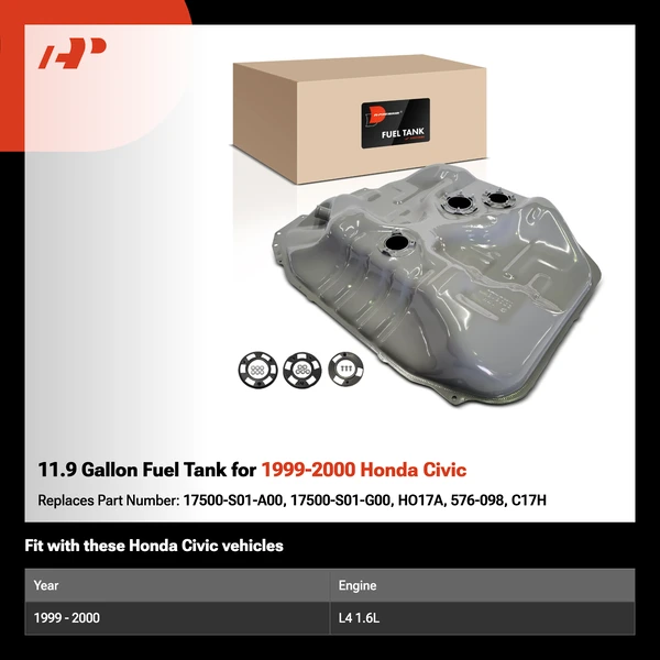 11.9 Gallon Fuel Tank for 1999-2000 Honda Civic