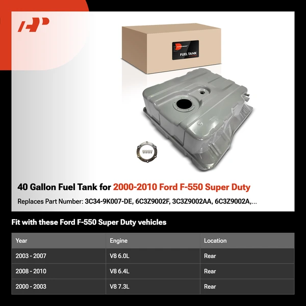 40 Gallon Fuel Tank for 2000-2010 Ford F-550 Super Duty