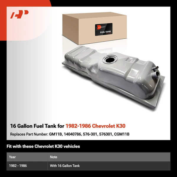 16 Gallon Fuel Tank for 1982-1986 Chevrolet K30