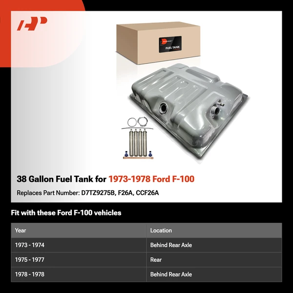 38 Gallon Fuel Tank for 1973-1978 Ford F-100