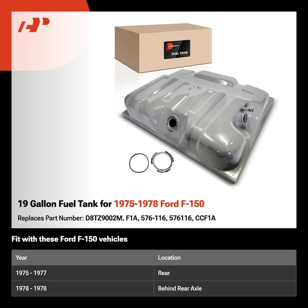 19 Gallon Fuel Tank for 1975-1978 Ford F-150