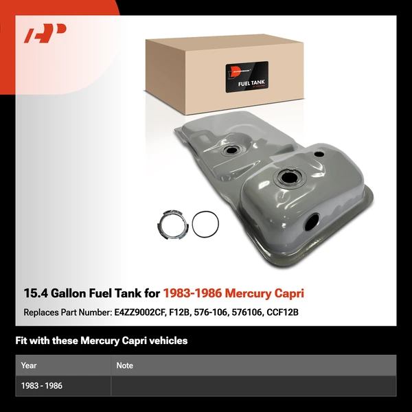 15.4 Gallon Fuel Tank for 1983-1986 Mercury Capri