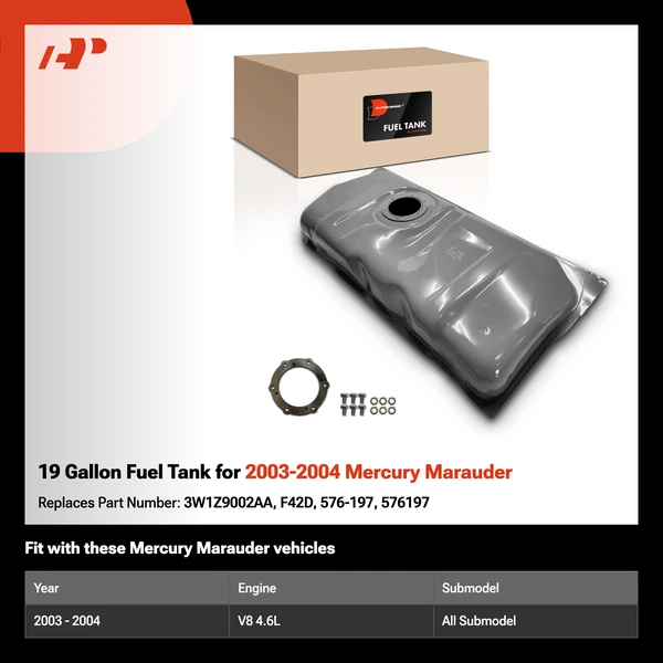 19 Gallon Fuel Tank for 2003-2004 Mercury Marauder