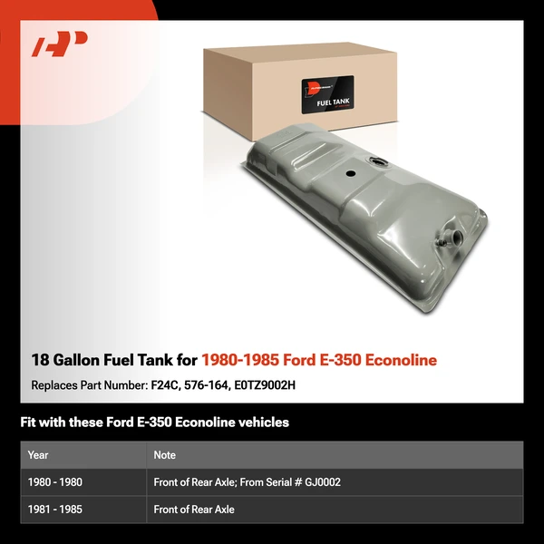 18 Gallon Fuel Tank for 1980-1985 Ford E-350 Econoline