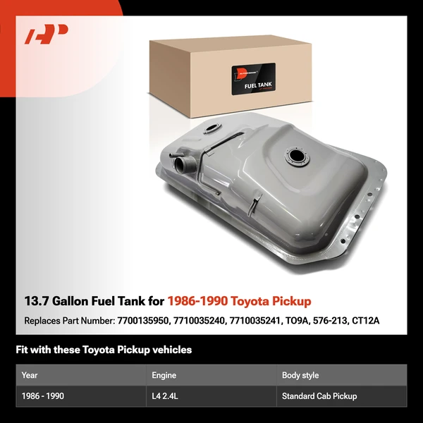 13.7 Gallon Fuel Tank for 1986-1990 Toyota Pickup