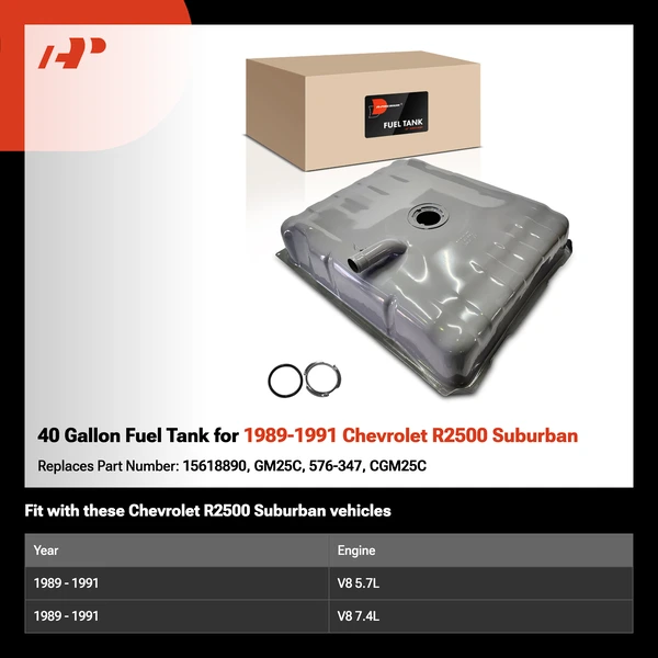 40 Gallon Fuel Tank for 1989-1991 Chevrolet R2500 Suburban