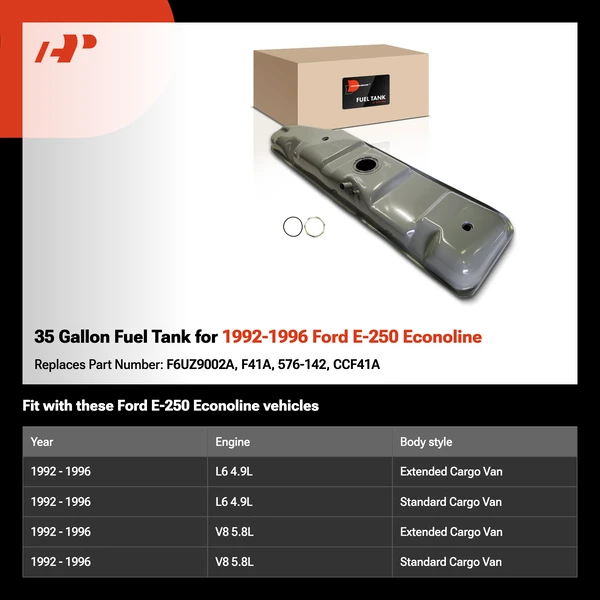 35 Gallon Fuel Tank for 1992-1996 Ford E-250 Econoline