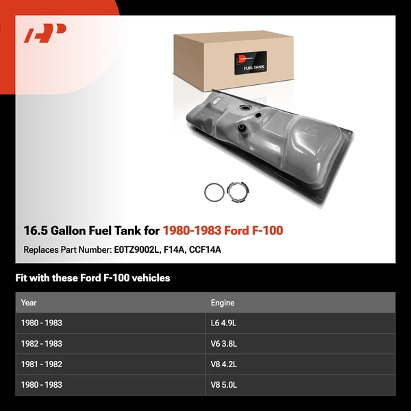 16.5 Gallon Fuel Tank for 1980-1983 Ford F-100