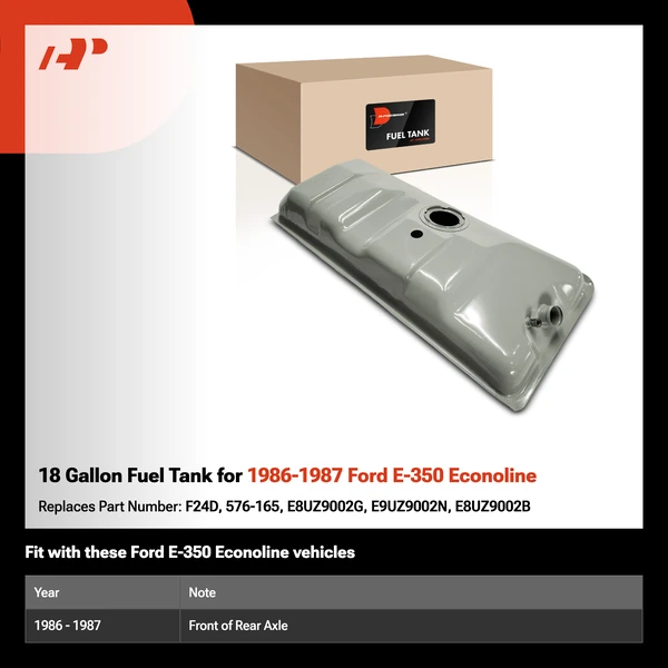 18 Gallon Fuel Tank for 1986-1987 Ford E-350 Econoline