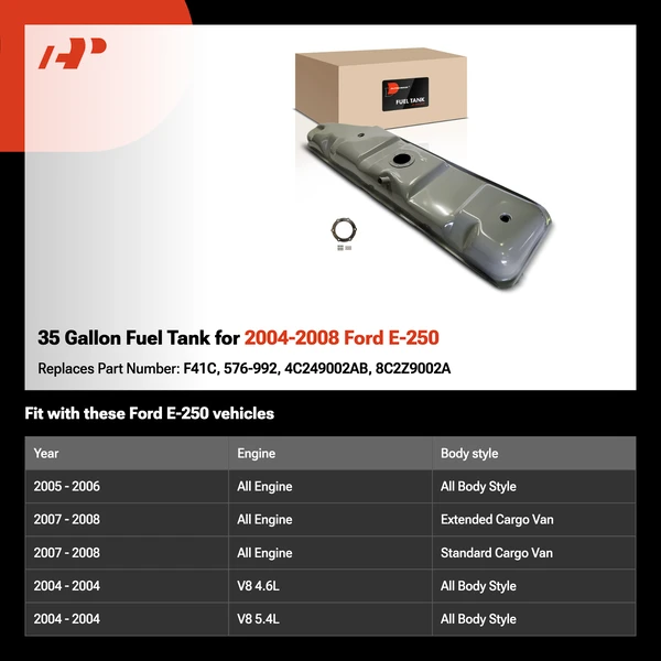 35 Gallon Fuel Tank for 2004-2008 Ford E-250