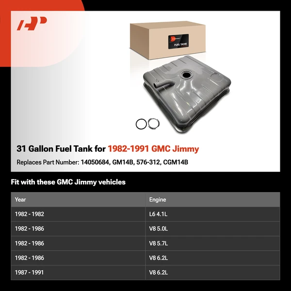 31 Gallon Fuel Tank for 1982-1991 GMC Jimmy