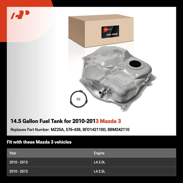 14.5 Gallon Fuel Tank for 2010-2013 Mazda 3