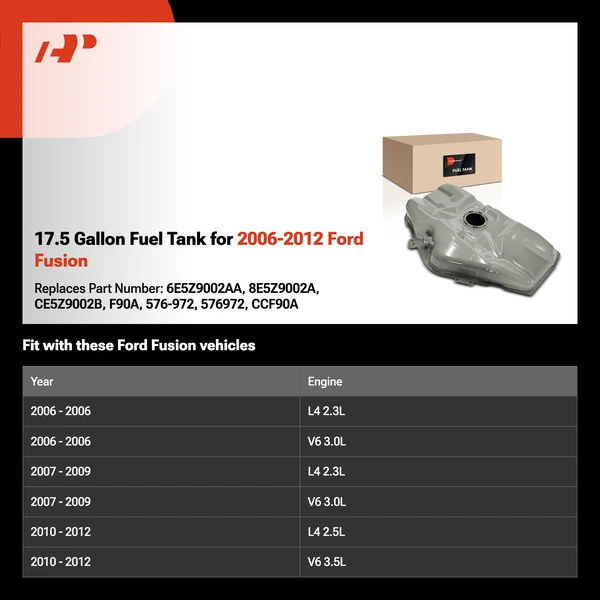 17.5 Gallon Fuel Tank for 2006-2012 Ford Fusion