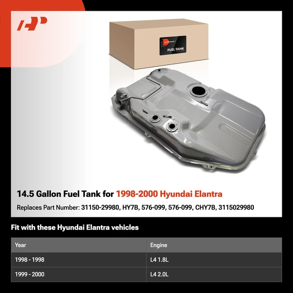 14.5 Gallon Fuel Tank for 1998-2000 Hyundai Elantra