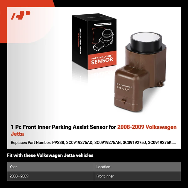 1 Pc Front Inner Parking Assist Sensor for 2008-2009 Volkswagen Jetta