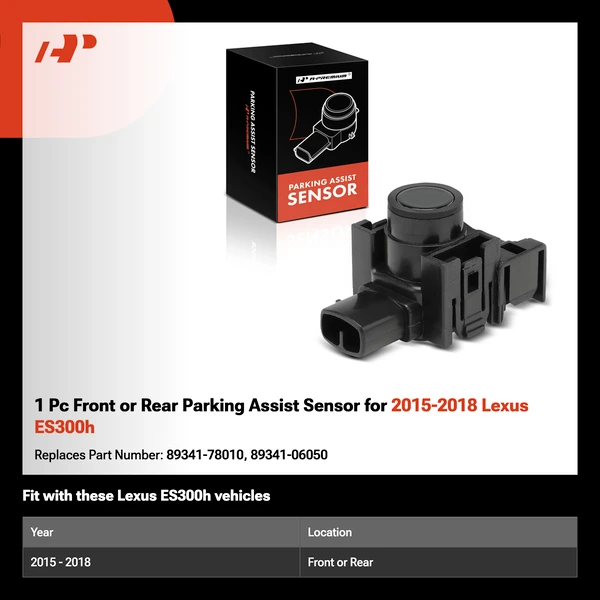 1 Pc Front or Rear Parking Assist Sensor for 2015-2018 Lexus ES300h