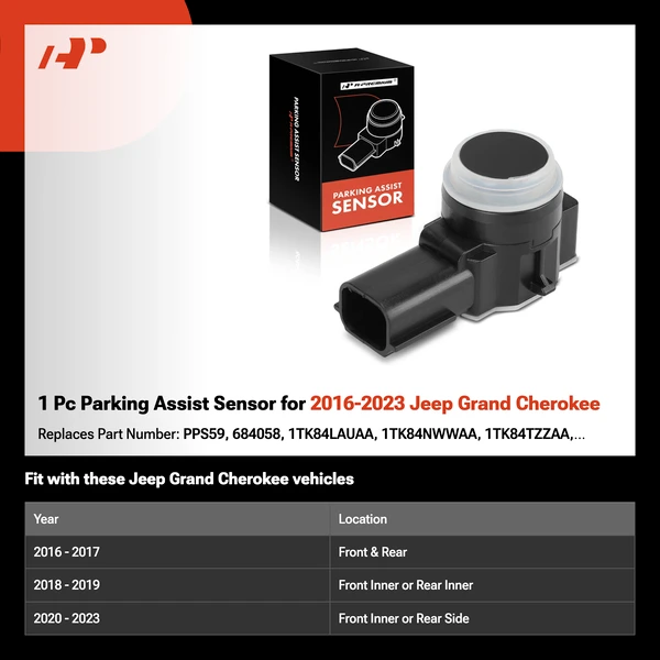 1 Pc Parking Assist Sensor for 2016-2023 Jeep Grand Cherokee