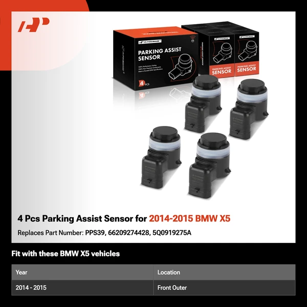 4 Pcs Parking Assist Sensor for 2014-2015 BMW X5