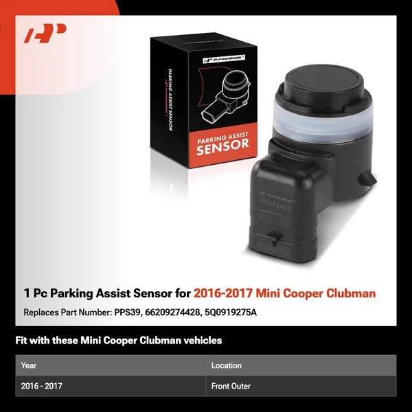 1 Pc Parking Assist Sensor for 2016-2017 Mini Cooper Clubman