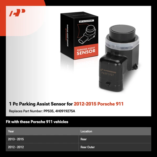 1 Pc Parking Assist Sensor for 2012-2015 Porsche 911