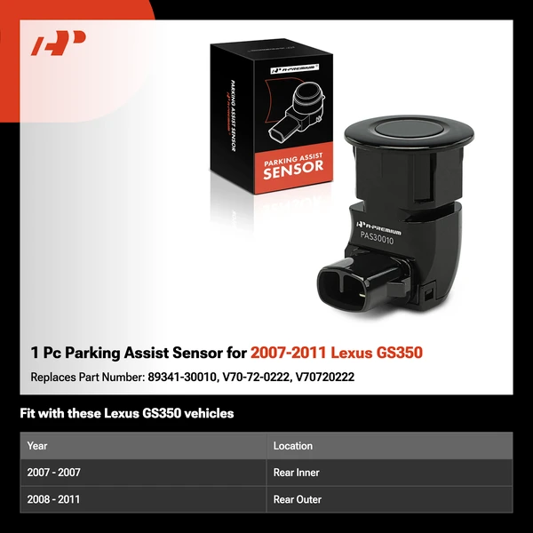 1 Pc Parking Assist Sensor for 2007-2011 Lexus GS350