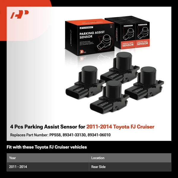 4 Pcs Parking Assist Sensor for 2011-2014 Toyota FJ Cruiser