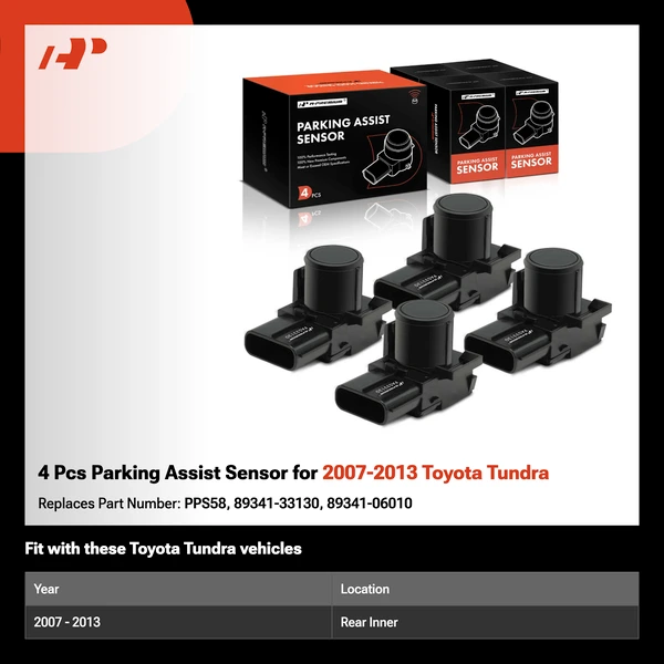4 Pcs Parking Assist Sensor for 2007-2013 Toyota Tundra