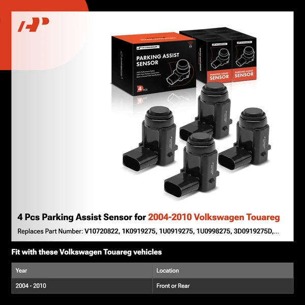 4 Pcs Parking Assist Sensor for 2004-2010 Volkswagen Touareg