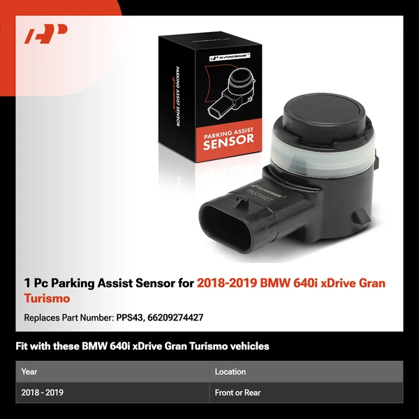 1 Pc Parking Assist Sensor for 2018-2019 BMW 640i xDrive Gran Turismo
