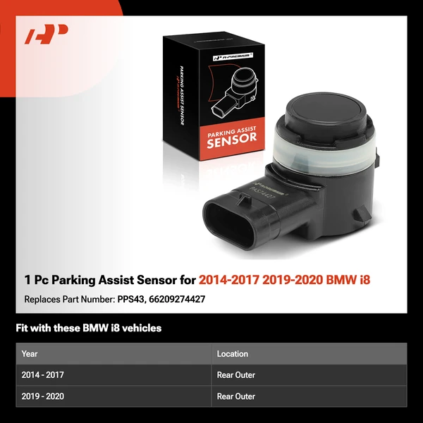 1 Pc Parking Assist Sensor for 2014-2017 2019-2020 BMW i8