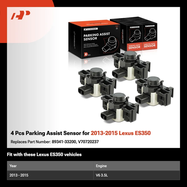 4 Pcs Parking Assist Sensor for 2013-2015 Lexus ES350