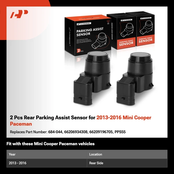 2 Pcs Rear Parking Assist Sensor for 2013-2016 Mini Cooper Paceman
