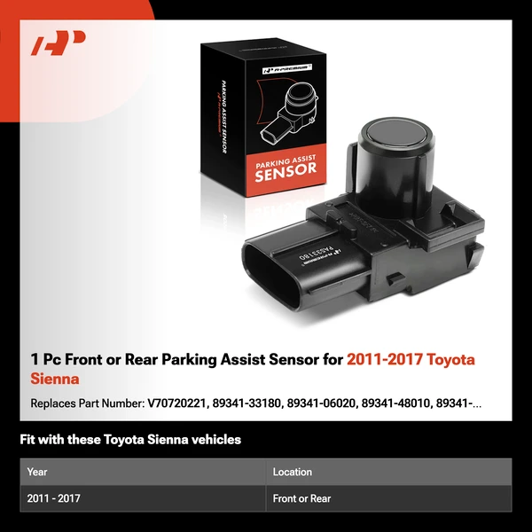 1 Pc Front or Rear Parking Assist Sensor for 2011-2017 Toyota Sienna