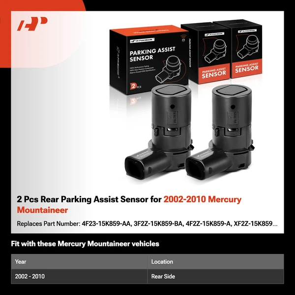 2 Pcs Rear Parking Assist Sensor for 2002-2010 Mercury Mountaineer