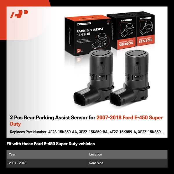 2 Pcs Rear Parking Assist Sensor for 2007-2018 Ford E-450 Super Duty