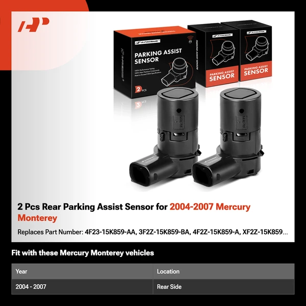 2 Pcs Rear Parking Assist Sensor for 2004-2007 Mercury Monterey