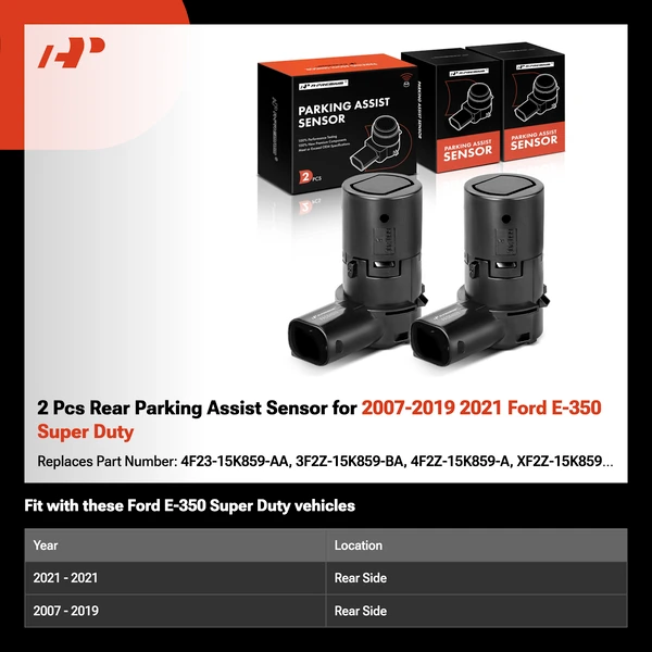 2 Pcs Rear Parking Assist Sensor for 2007-2019 2021 Ford E-350 Super Duty